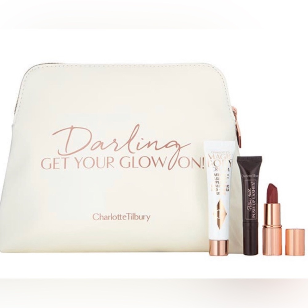 SALE🔥Charlotte tilbury large bag "darling get your glow on" + 2 SAMPLES - Picture 3 of 6